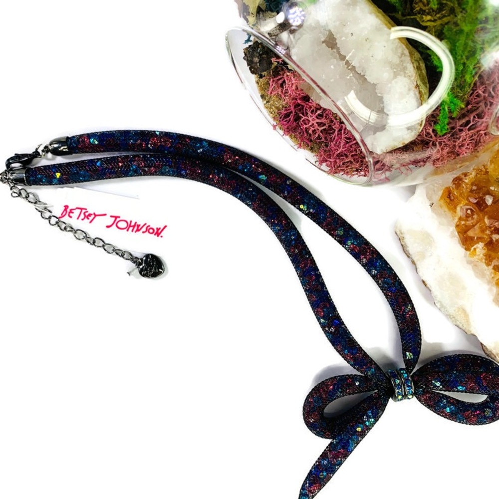 Betsey Johnson Mesh Bow Necklace